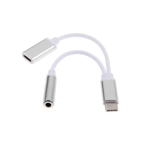 Adaptador Otg 2 En 1 Usb C A 3.5 Mm Aux