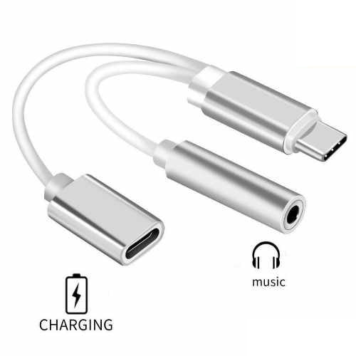 Adaptador Otg 2 En 1 Usb C A 3.5 Mm Aux